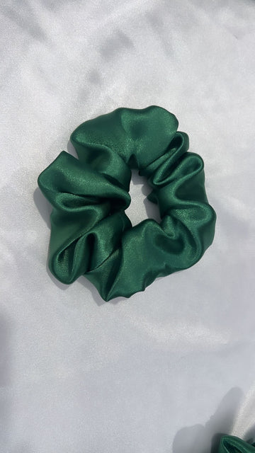 Christmas green scrunchie