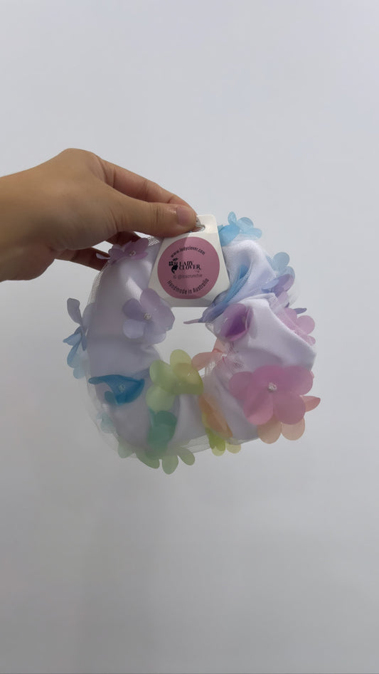 Rainbow Rhythm scrunchie